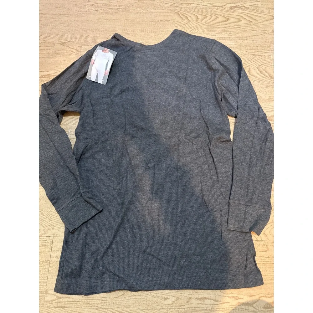 NWT Jockey Thermals Mens Long Sleeve Vest Style 2401 Grey Size Large‎